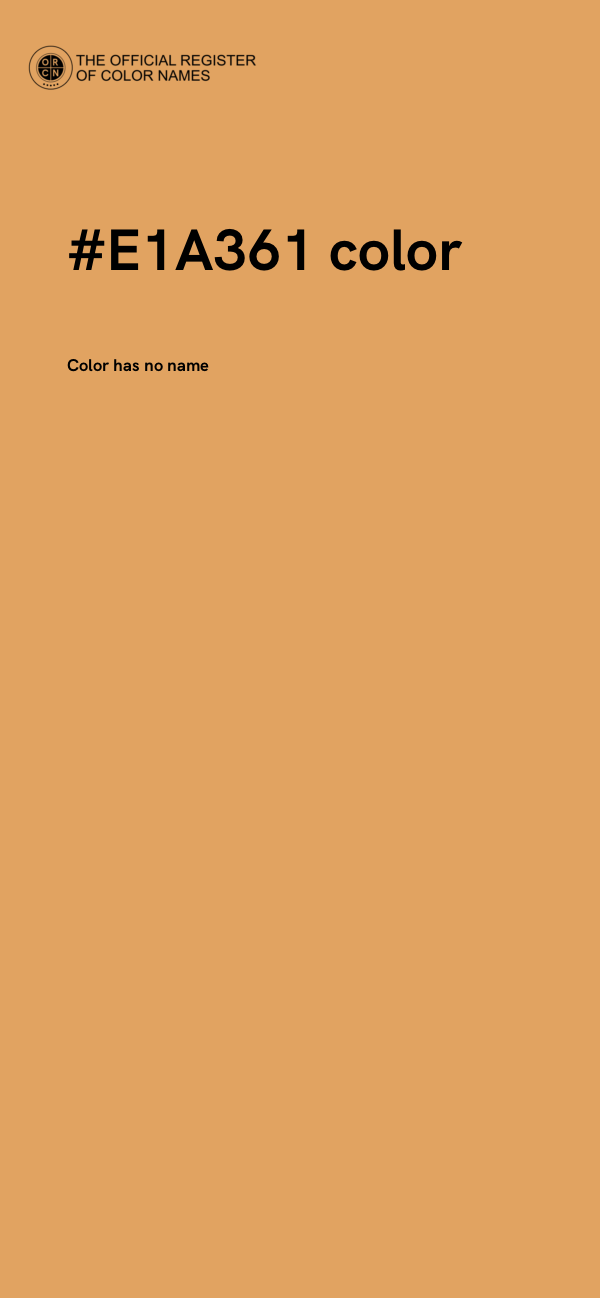 #E1A361 color image