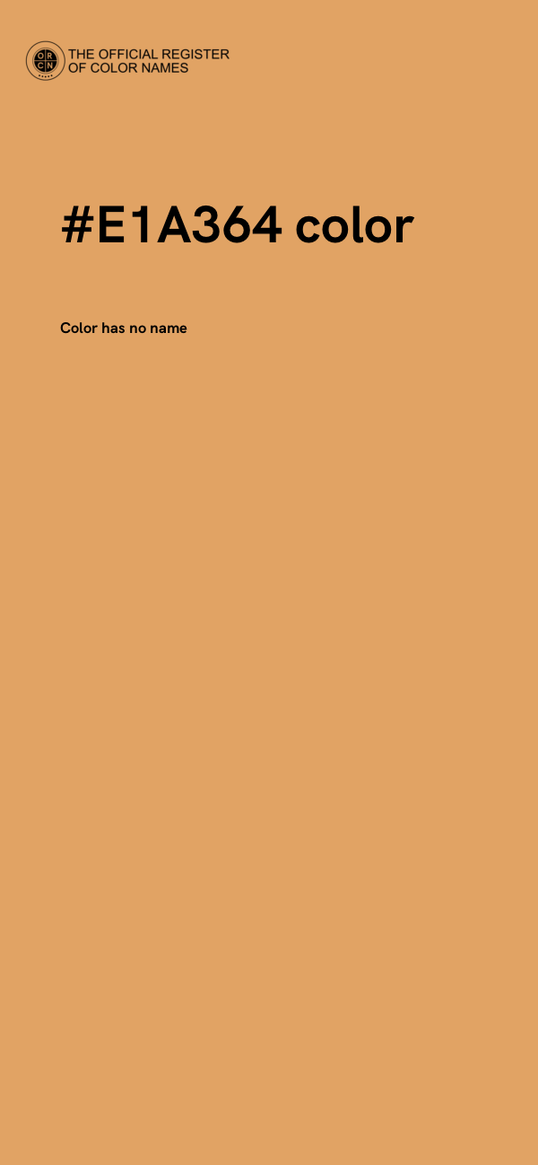 #E1A364 color image