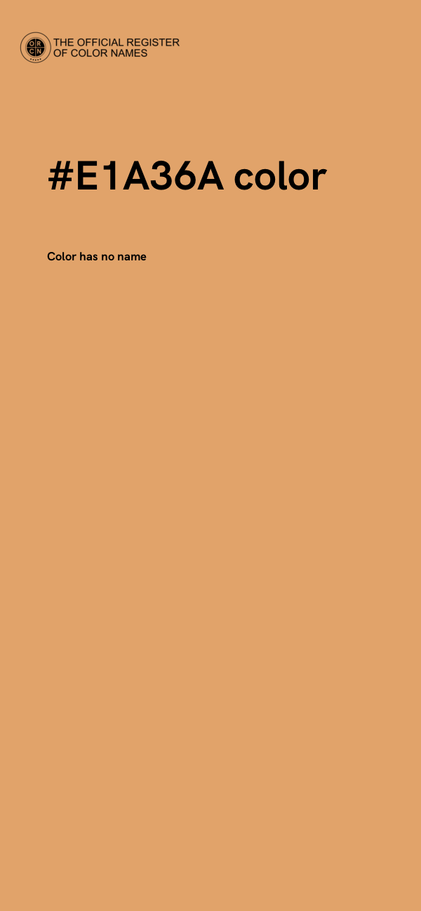 #E1A36A color image
