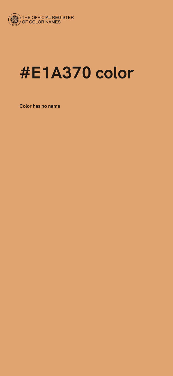 #E1A370 color image