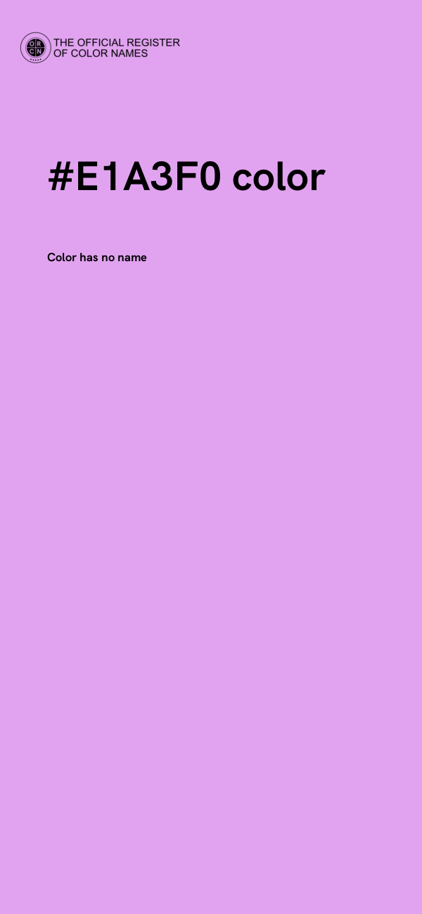 #E1A3F0 color image
