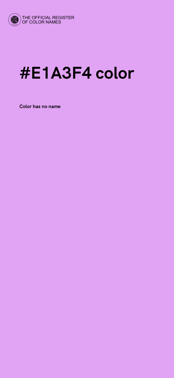 #E1A3F4 color image
