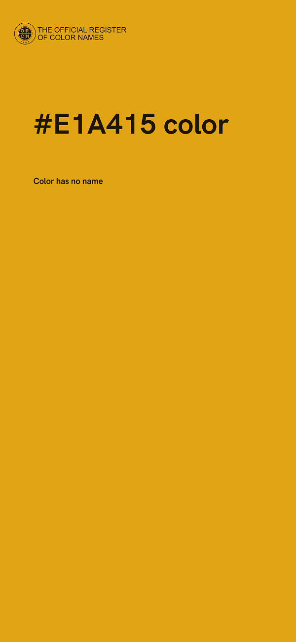 #E1A415 color image