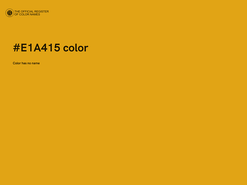 #E1A415 color image