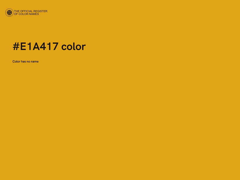 #E1A417 color image