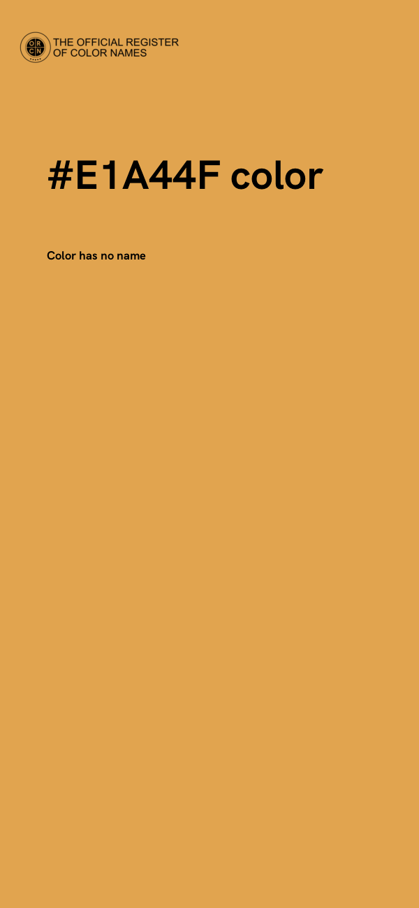 #E1A44F color image