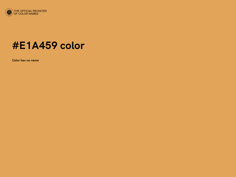 #E1A459 color image