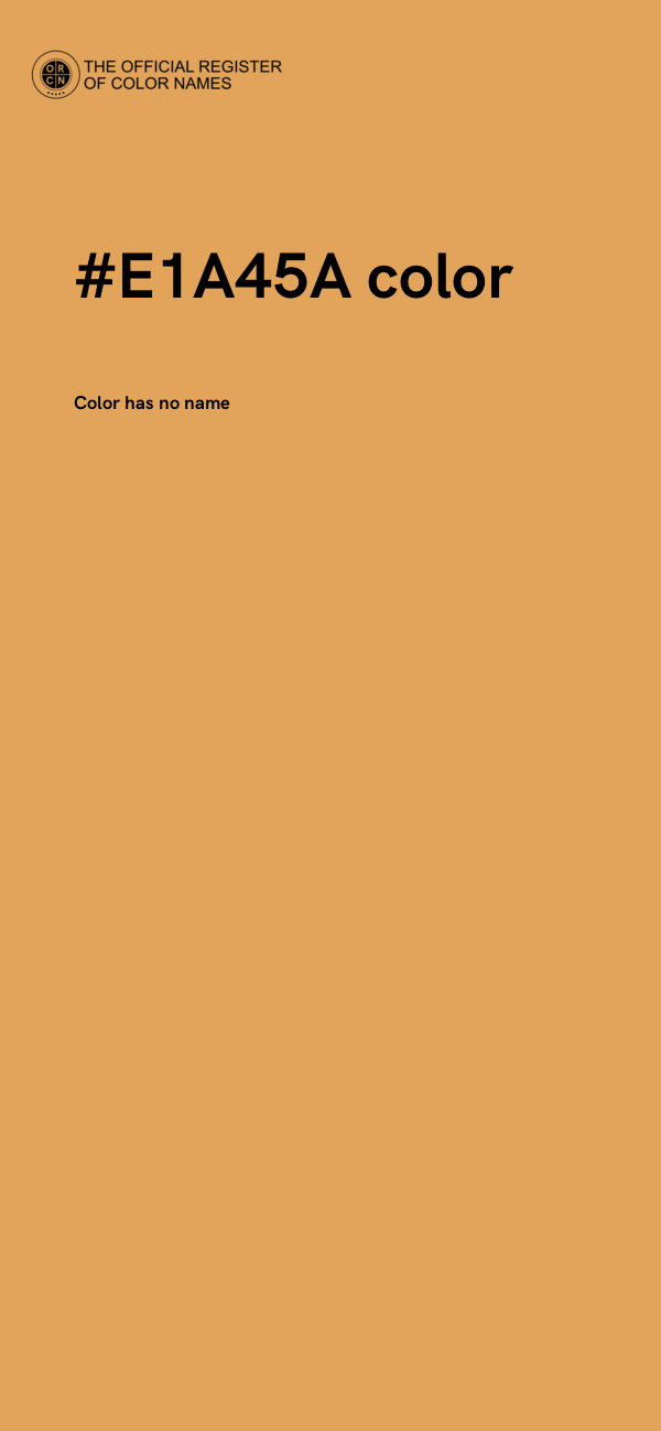 #E1A45A color image