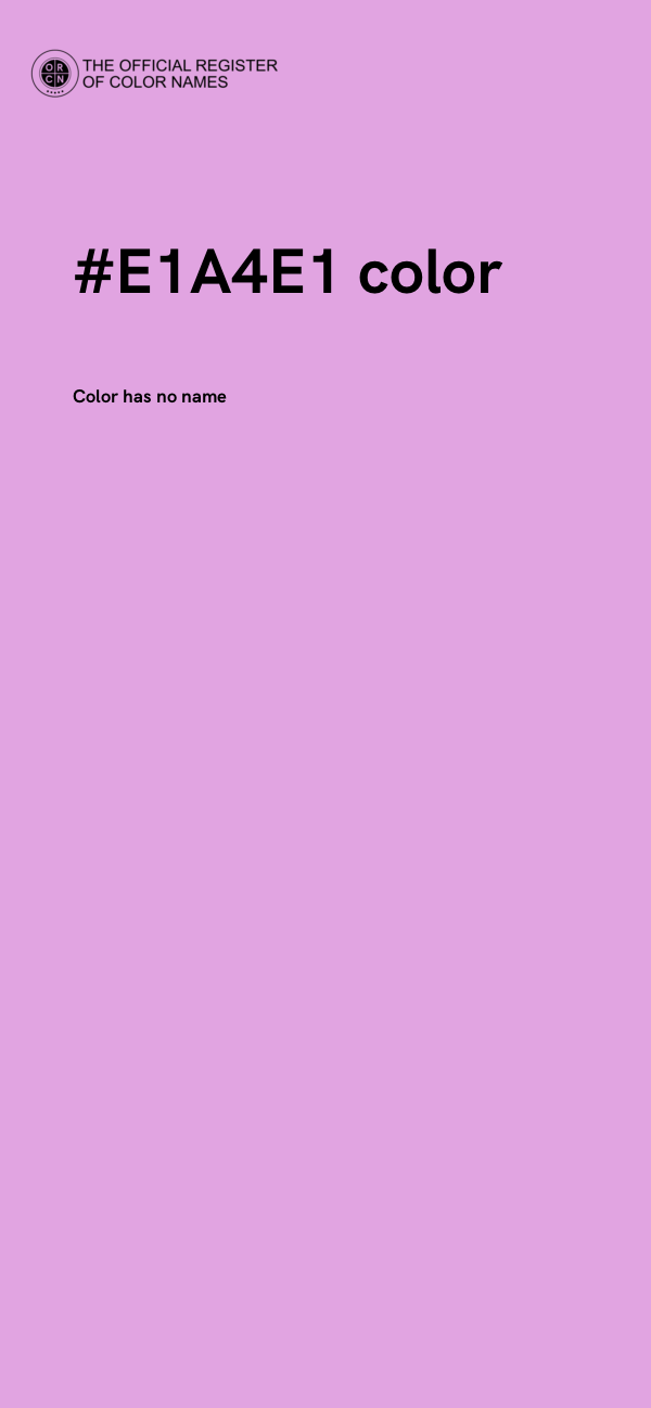#E1A4E1 color image