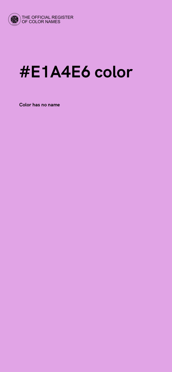 #E1A4E6 color image