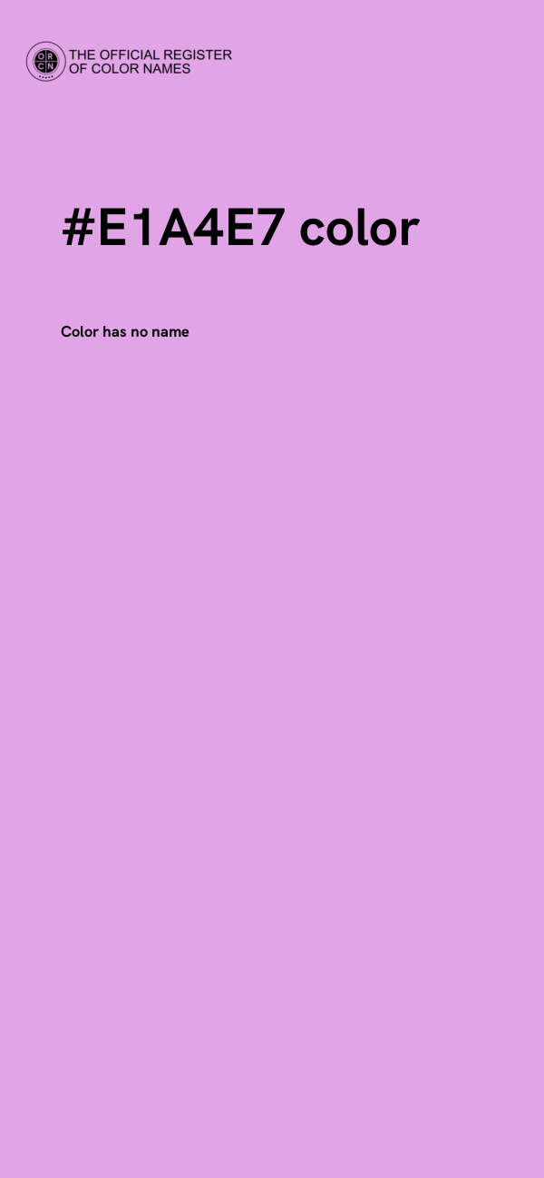#E1A4E7 color image
