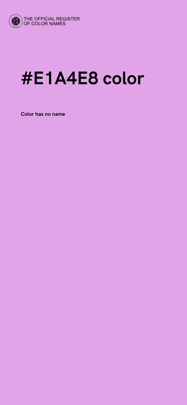 #E1A4E8 color image