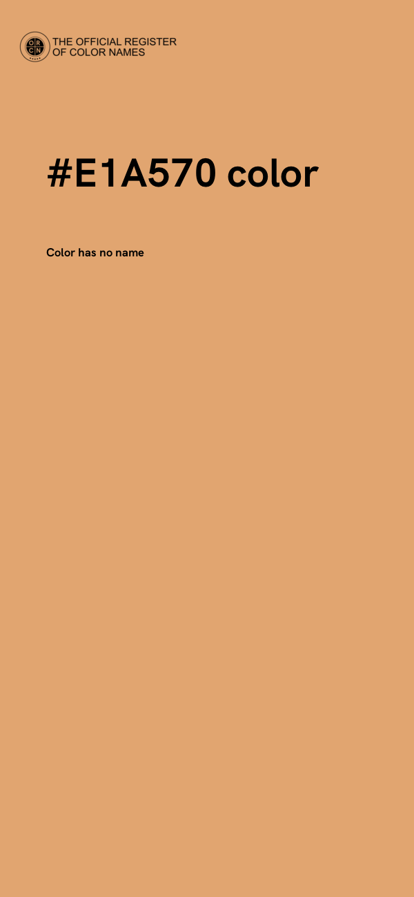 #E1A570 color image