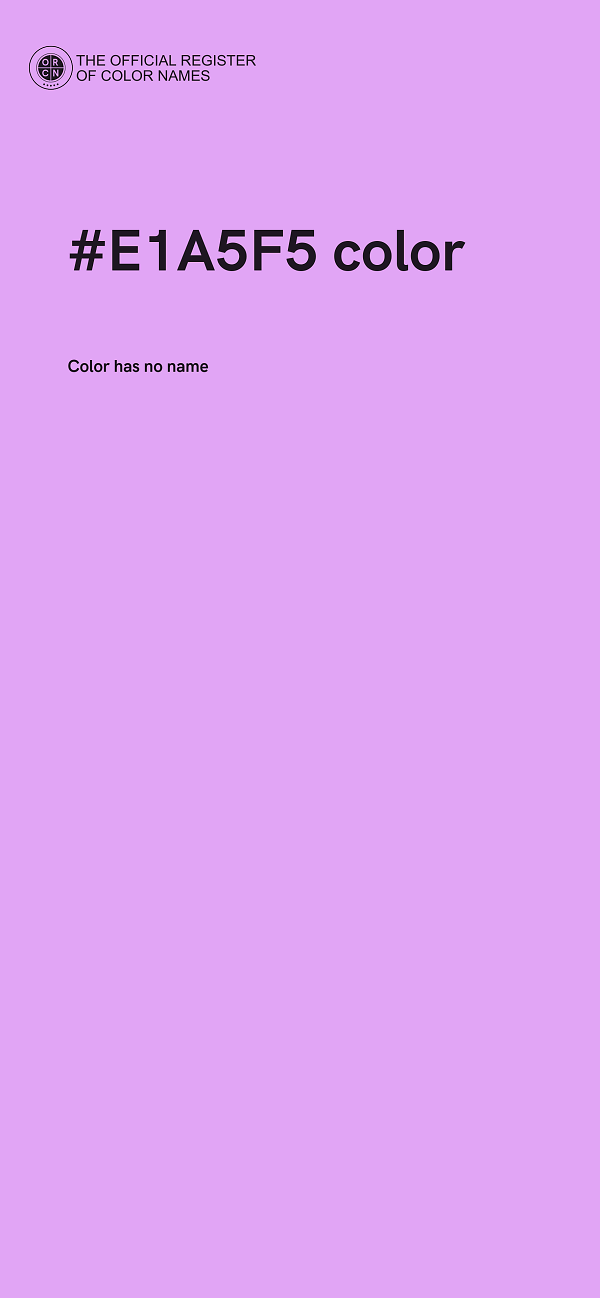 #E1A5F5 color image