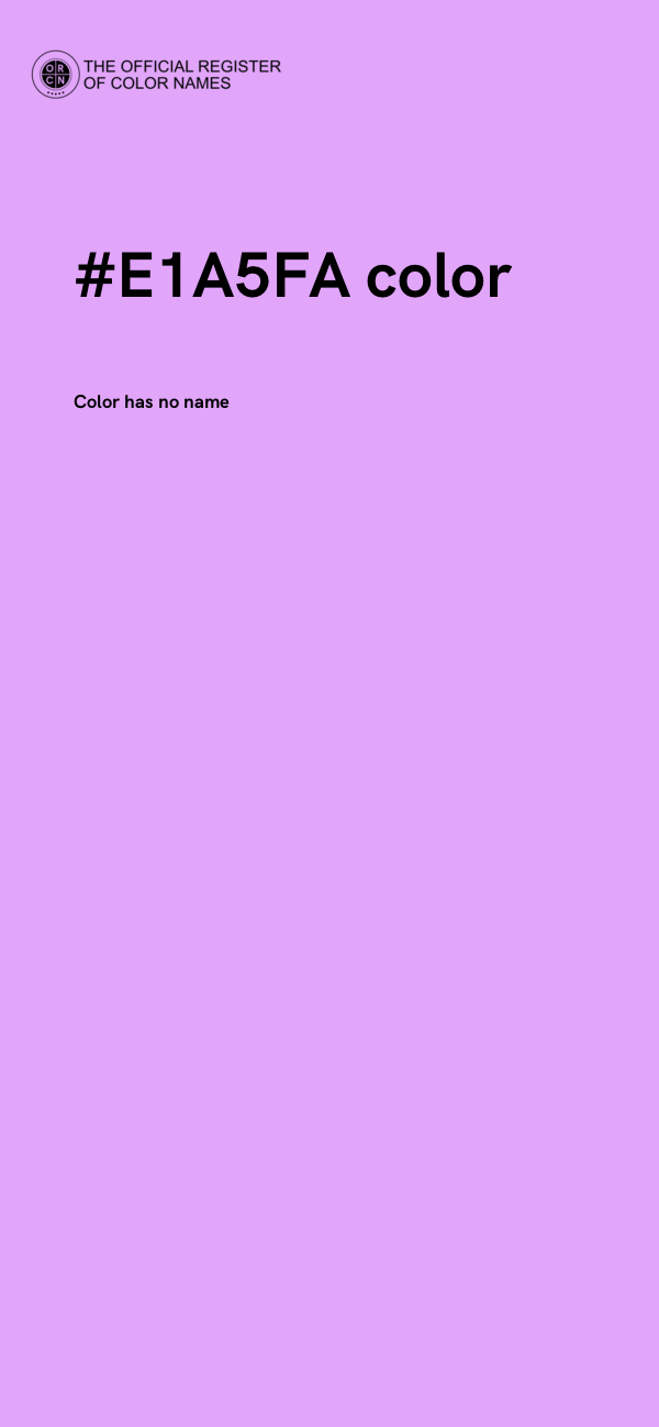 #E1A5FA color image