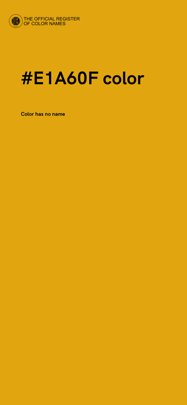 #E1A60F color image
