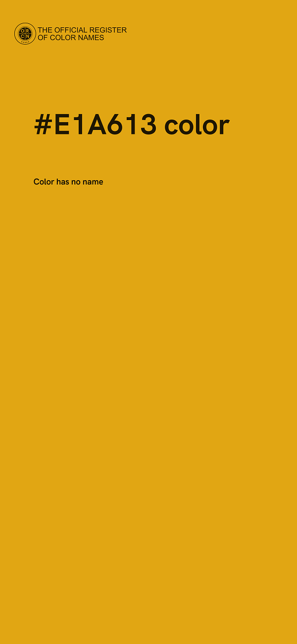 #E1A613 color image