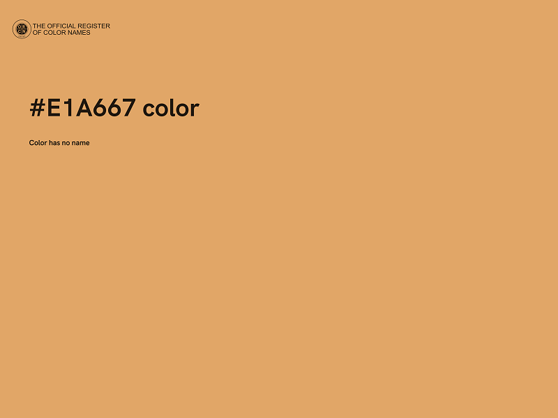 #E1A667 color image