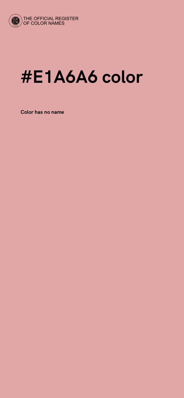 #E1A6A6 color image