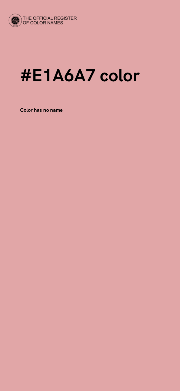 #E1A6A7 color image