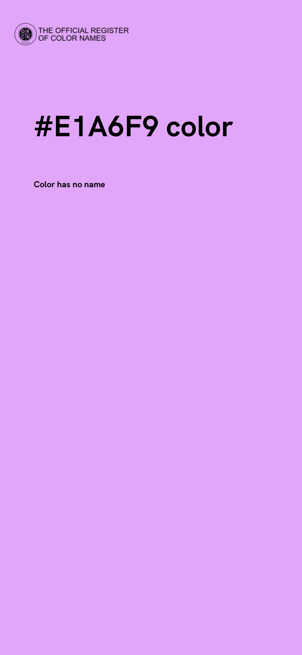 #E1A6F9 color image