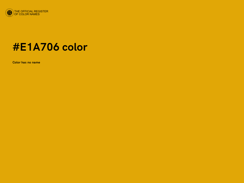 #E1A706 color image