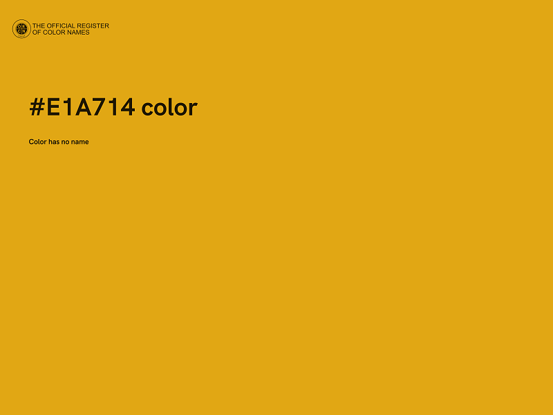 #E1A714 color image