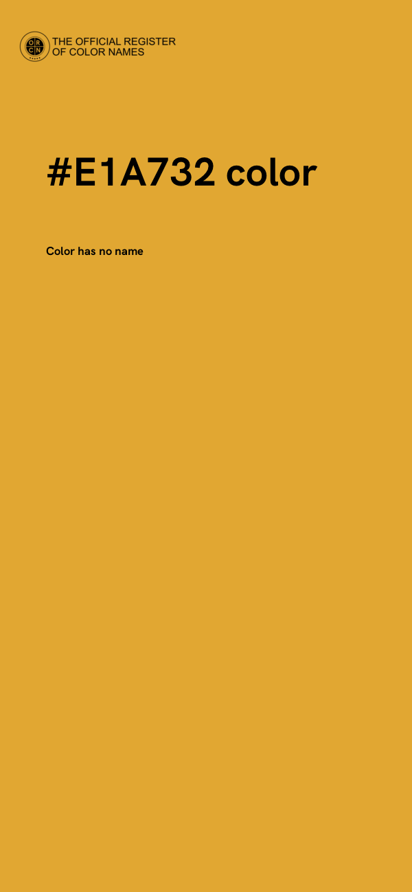 #E1A732 color image