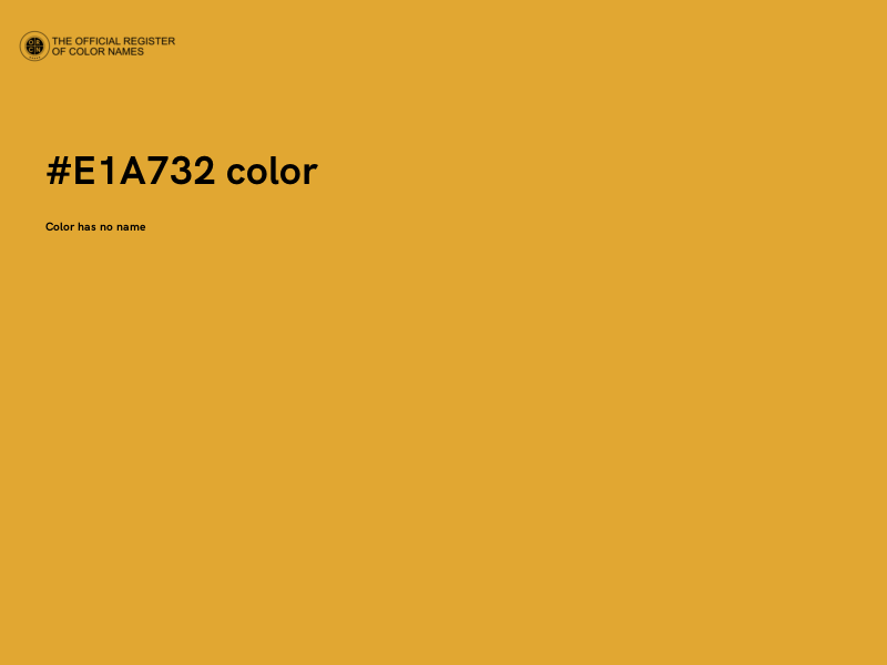 #E1A732 color image