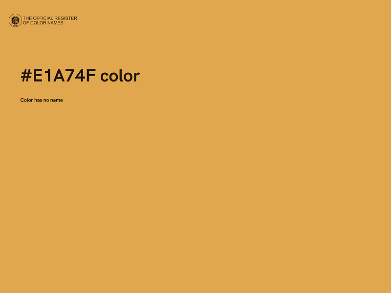 #E1A74F color image