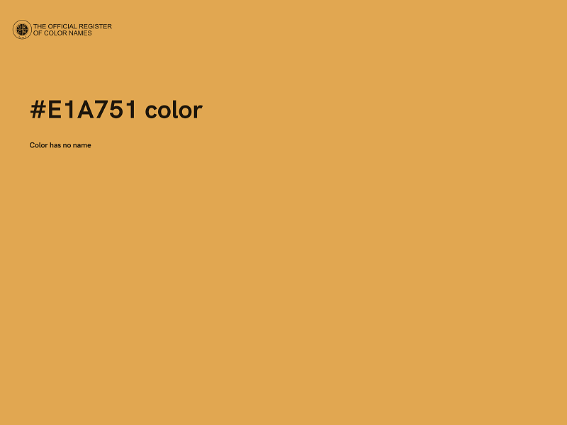 #E1A751 color image