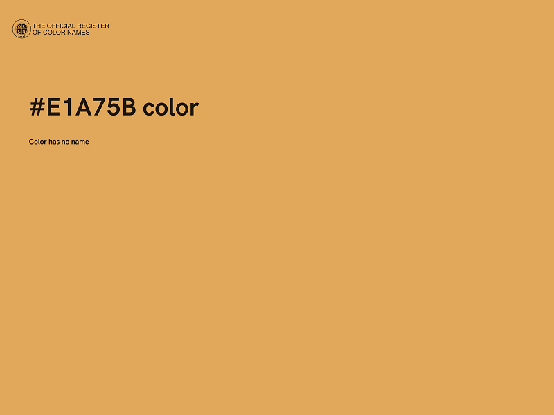 #E1A75B color image