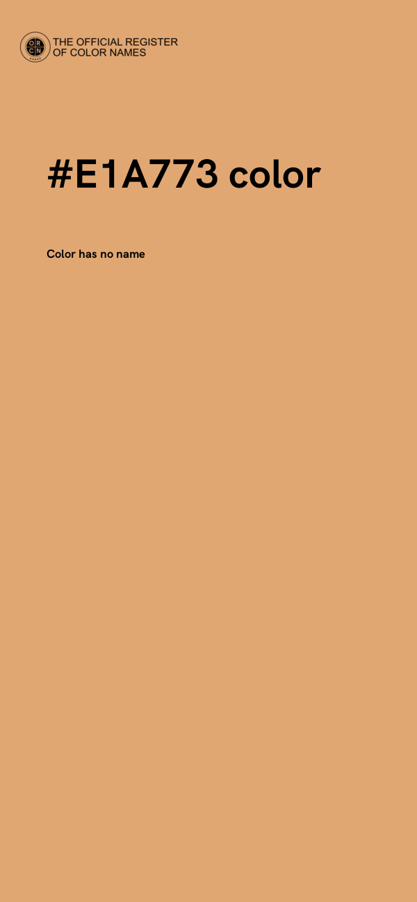 #E1A773 color image