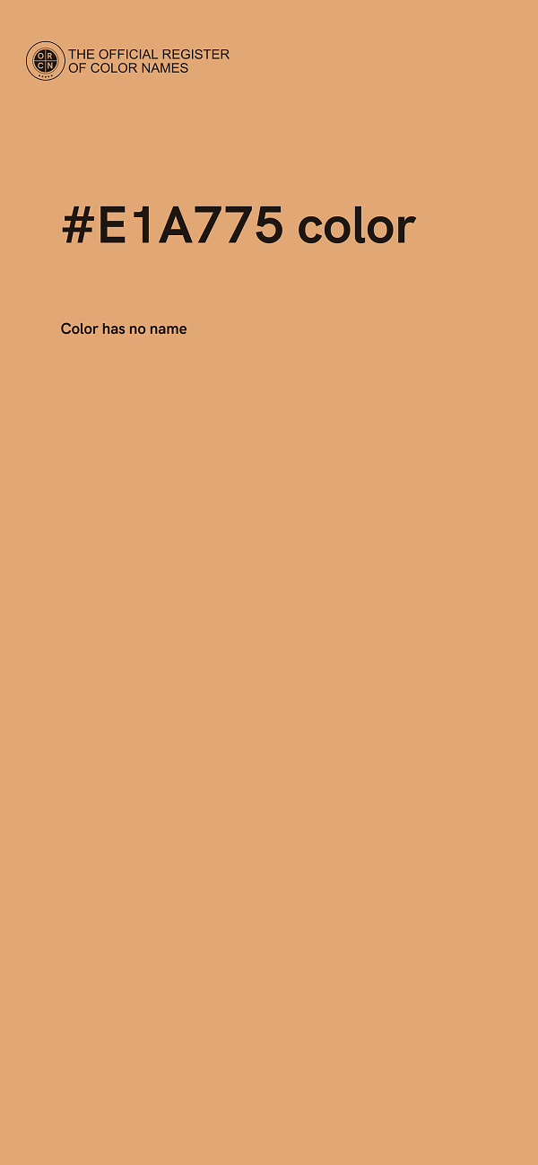 #E1A775 color image
