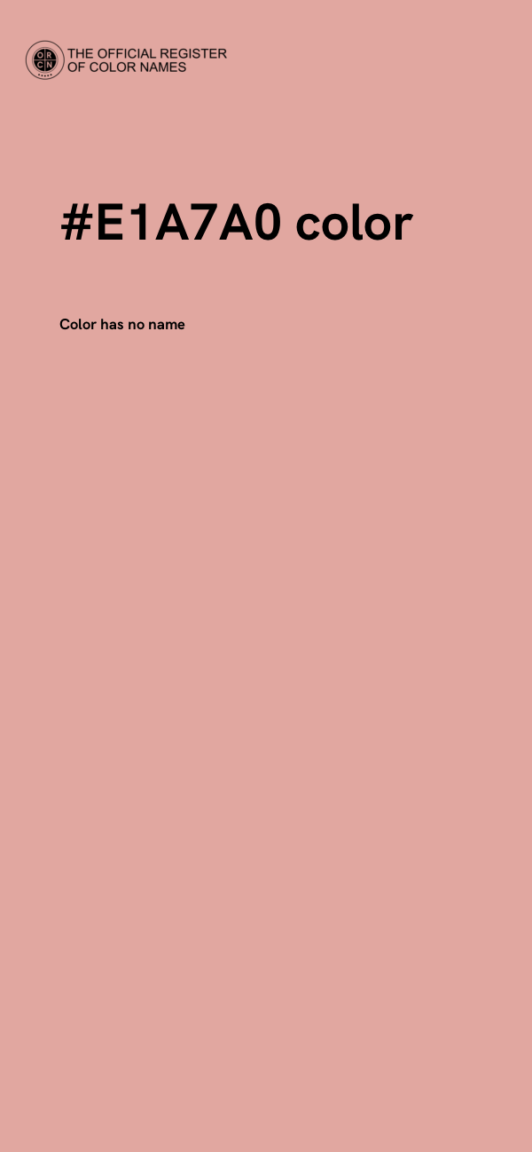 #E1A7A0 color image