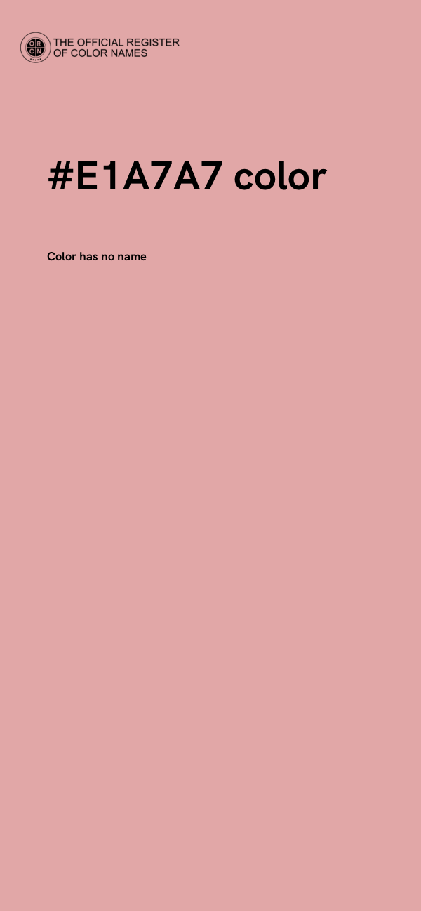 #E1A7A7 color image