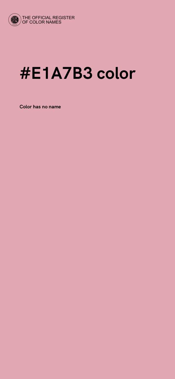 #E1A7B3 color image