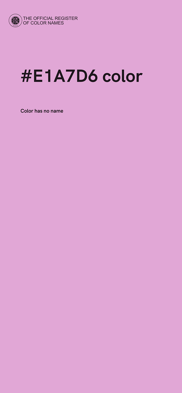 #E1A7D6 color image