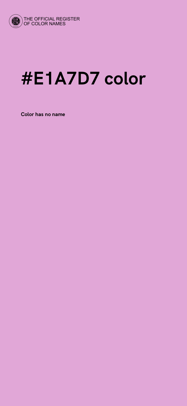 #E1A7D7 color image