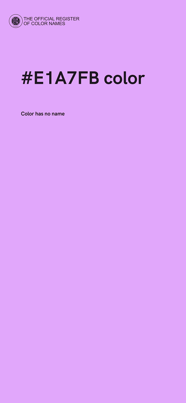 #E1A7FB color image