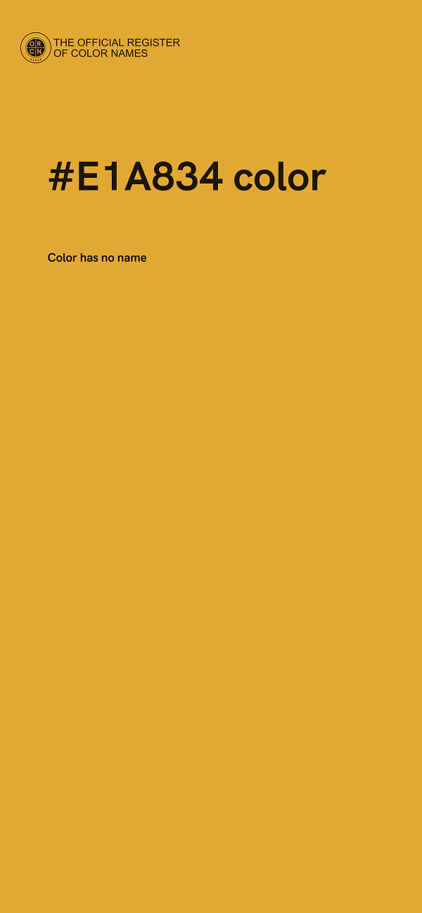 #E1A834 color image