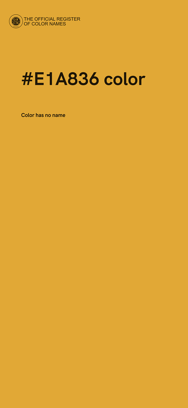#E1A836 color image