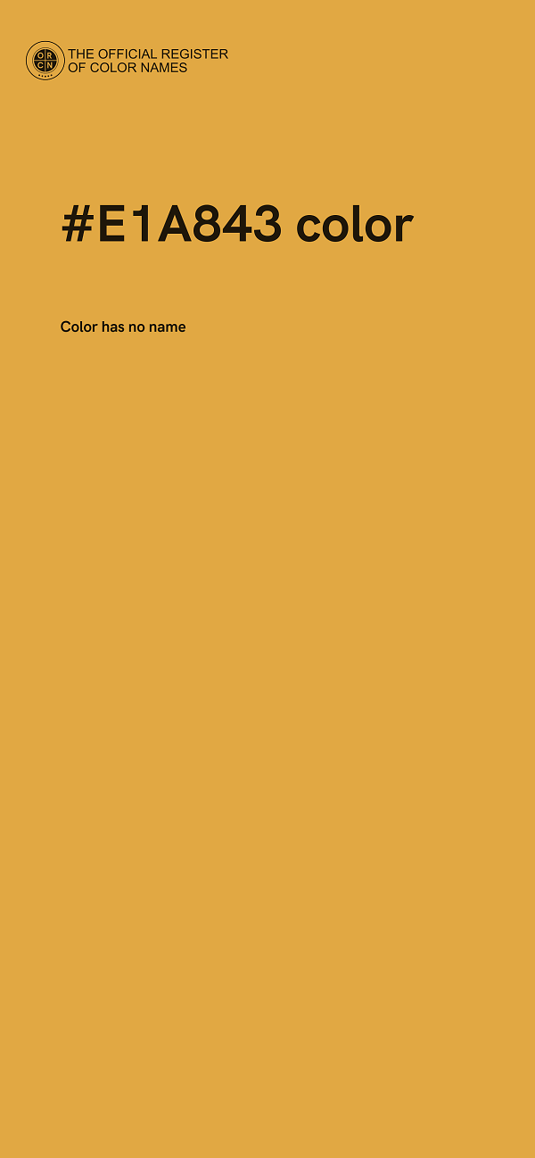 #E1A843 color image