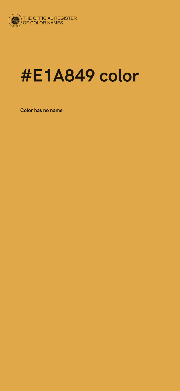 #E1A849 color image