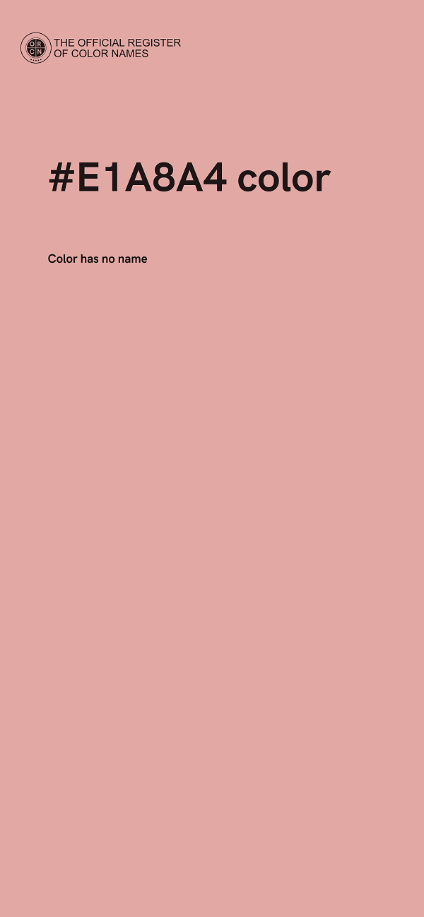 #E1A8A4 color image