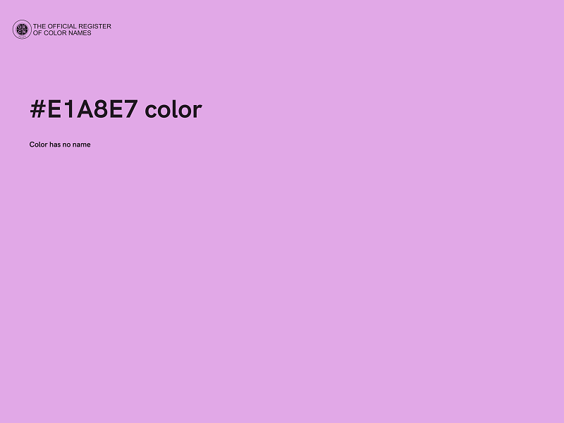 #E1A8E7 color image