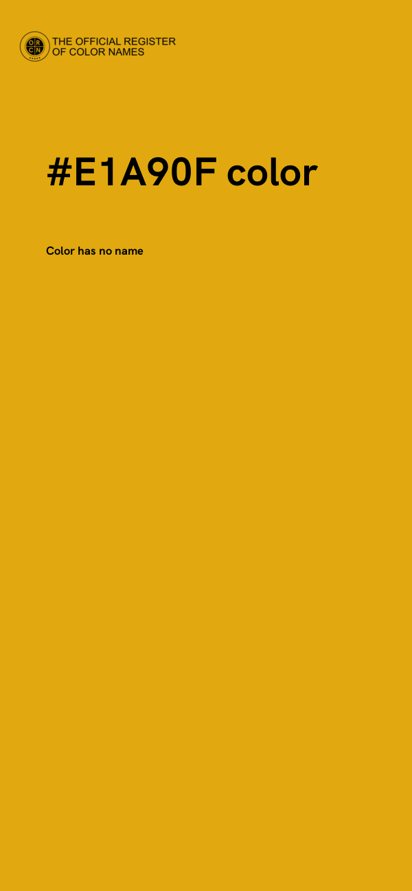#E1A90F color image