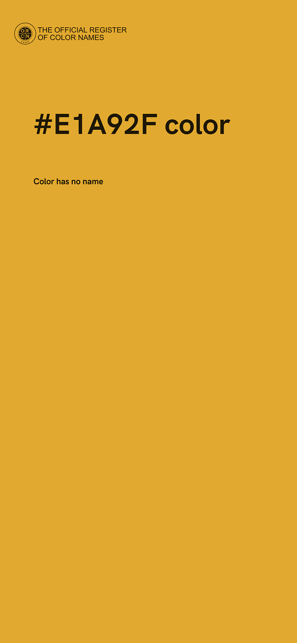 #E1A92F color image