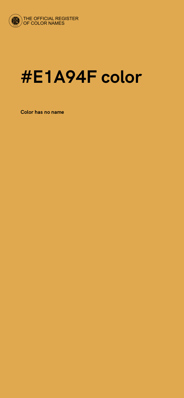 #E1A94F color image
