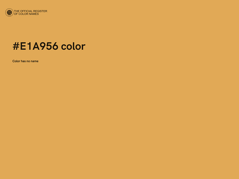 #E1A956 color image